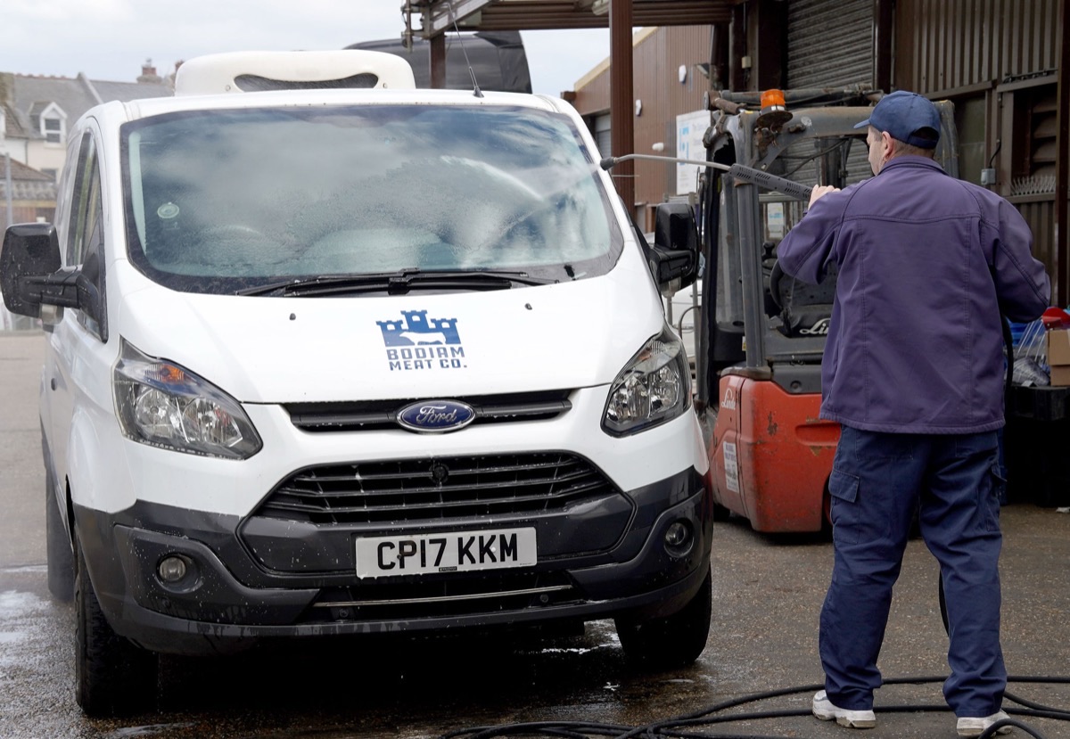 The Bodiam Foods delivery fleet outside the depot